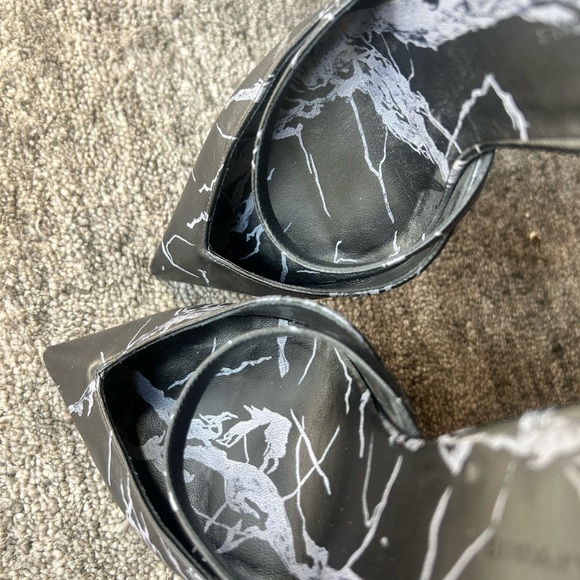 Balenciaga FW 2013 by Alexander Wang iconic Marble heels 38.5 black grey - Picture 3 of 10